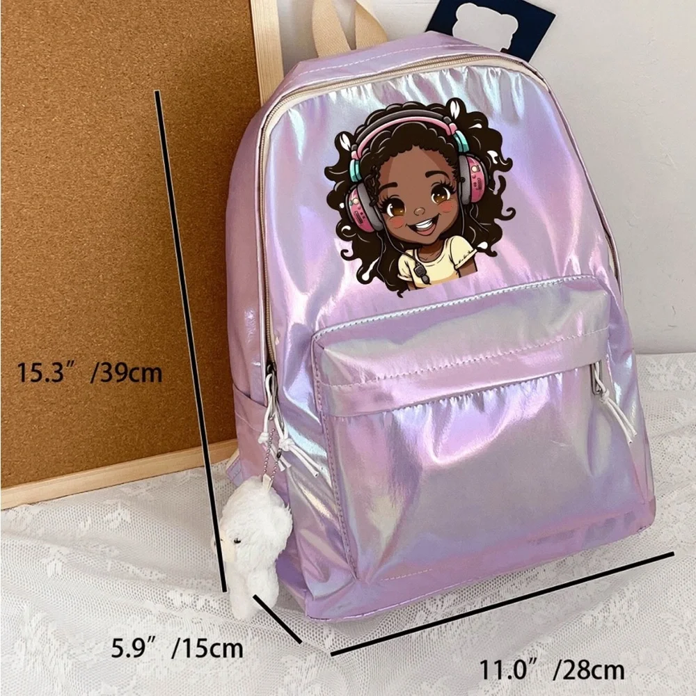 Large Girl Portrait Capacity,Waterproof,Lightweight Letter Functional Backpack